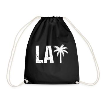 LA Palms California Los Angeles - Drawstring Bag - black - Front