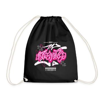 Streetwear Urban Graffiti - Drawstring Bag - black - Front