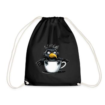L’oiseau ne veut pas de café avant que vous ne demandiez non - Sac de sport léger - noir - Devant