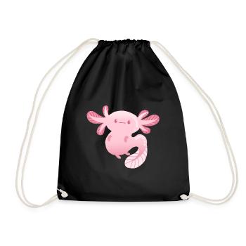 Axolotl - Drawstring Bag - black - Front