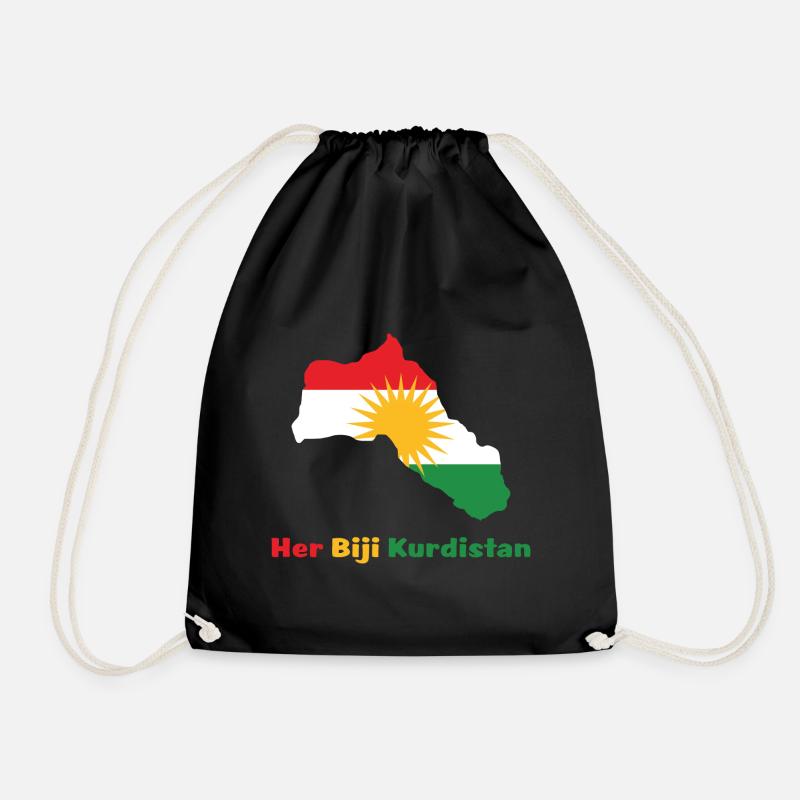Her biji Kurdistan Kurdisch Geschenk Heimat - Turnbeutel - Schwarz