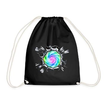 Portal Parallel World Universe Comic - Drawstring Bag - black - Front