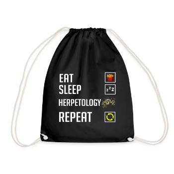 Herpetology Reptiles Herpetologist Lizards - Drawstring Bag - black - Front