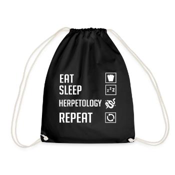 Herpetology Reptiles Herpetologist Lizards - Drawstring Bag - black - Front