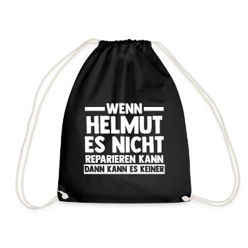 Helmut - Turnbeutel - Schwarz - Vorne