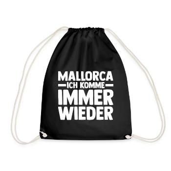 Party Urlaub Mallorca - Turnbeutel - Schwarz - Vorne