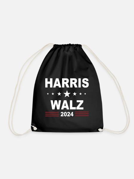 Harris Walz 2024 - Turnbeutel - Schwarz