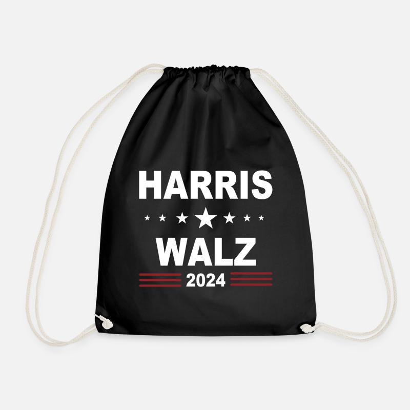 Harris Walz 2024 - Turnbeutel - Schwarz