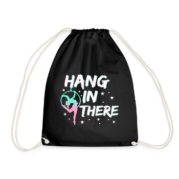 Hang In There Aerial Acrobat Circus Artist Ladies - Drawstring Bag - black - Front