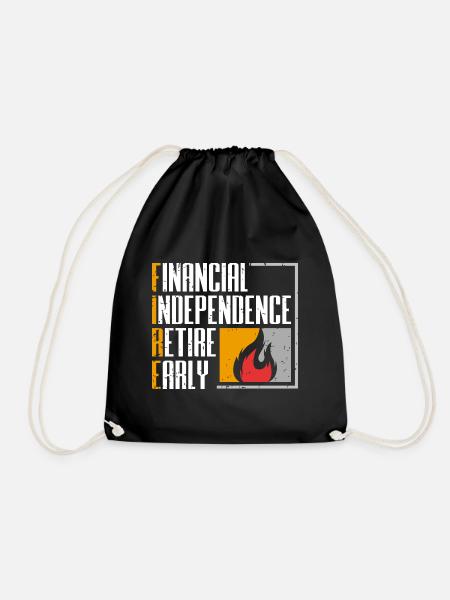 Retired Retirement Fire Frugal Frugalism - Turnbeutel - Schwarz
