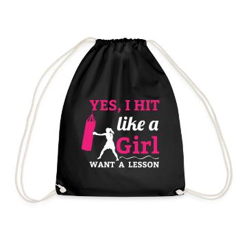 Boxing Boxer Boxer Boxing Match Boxing Training - Drawstring Bag - black - Front