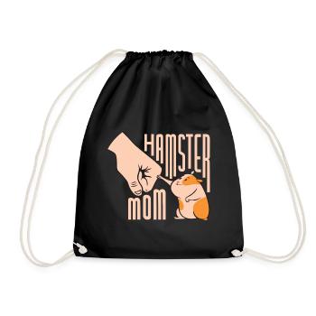 Hamster Mom - Drawstring Bag - black - Front