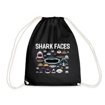 Shark - Turnbeutel - Schwarz - Vorne