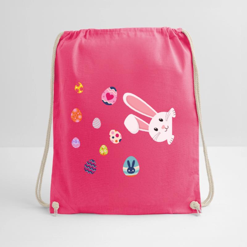 Easter with Easter Eggs Drawstring Bag