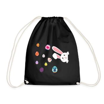 Lapin de Pâques - Sac de sport léger - noir - Devant