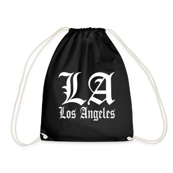 Los Angeles LA - Drawstring Bag - black - Front