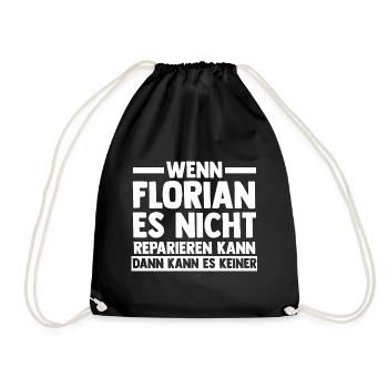 Florian - Turnbeutel - Schwarz - Vorne