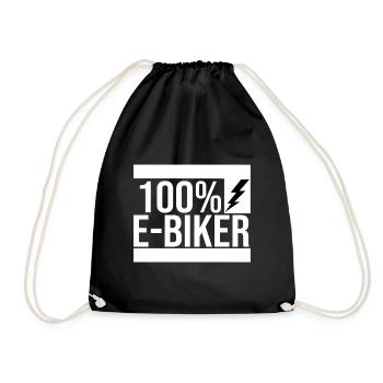 E Bike - Turnbeutel - Schwarz - Vorne