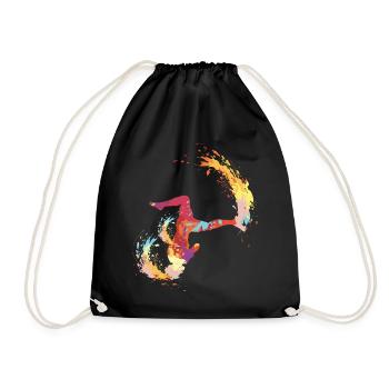 break dancing - Drawstring Bag - black - Front