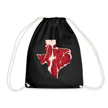 Steak Map Design pour les amoureux du Texas - Sac de sport léger - noir - Devant