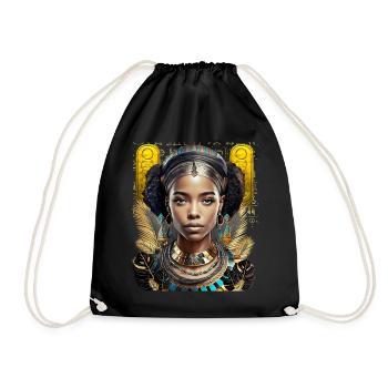 Femme forte égyptienne noire - Sac de sport léger - noir - Devant