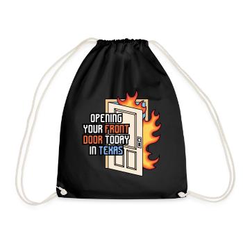 Texas Weather Summer Heat Design for Proud Texans - Drawstring Bag - black - Front