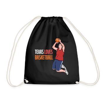 Texas basketball design for proud Texas fans - Drawstring Bag - black - Front