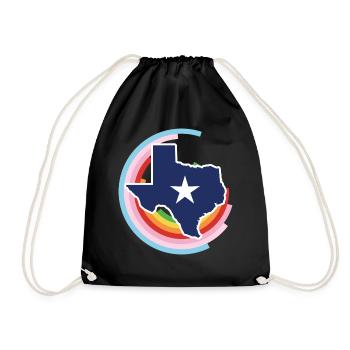 Conception de carte du Texas pour les fiers Texans LGBT + - Sac de sport léger - noir - Devant