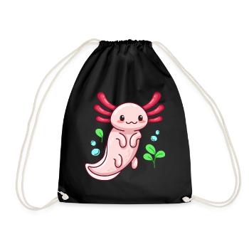 Weißer Albino Axolotl Design für Axolotl-Liebhaber - Turnbeutel - Schwarz - Vorne