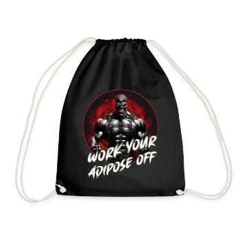 Musculation Motivation Muscle Skull Six Pack - Sac de sport léger - noir - Devant