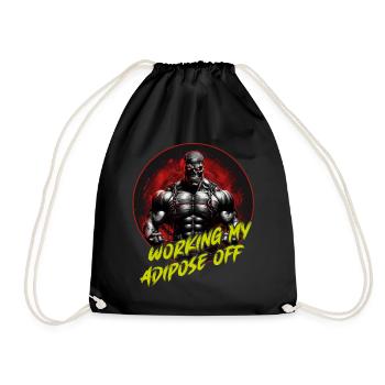Musculation Motivation Muscle Skull Six Pack - Sac de sport léger - noir - Devant
