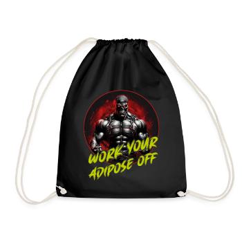 Musculation Motivation Muscle Skull Six Pack - Sac de sport léger - noir - Devant