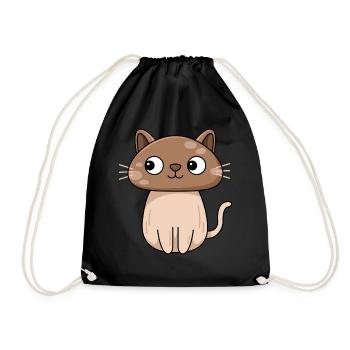 Conception de champignons pour chats pour les amoureux des chats - Sac de sport léger - noir - Devant