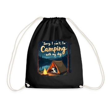 Désolé je ne peux pas, je campe avec mon chien ! Husky Modifier - Sac de sport léger - noir - Devant
