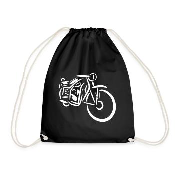 Moto grand-père - Sac de sport léger - noir - Devant