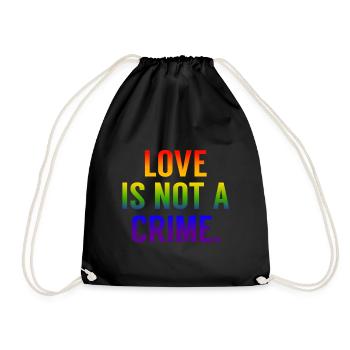 L'amour LGBT n'est pas un crime fierté gay CSD rainbow - Sac de sport léger - noir - Devant