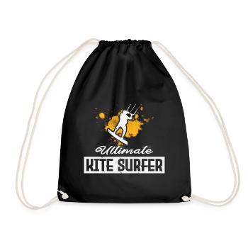 Kite Kitesurf Surf Kite Surfer Kite Surf - Sac de sport léger - noir - Devant