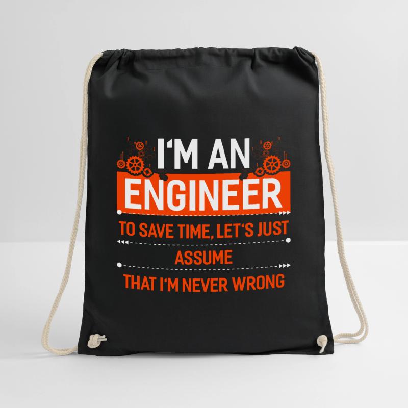 Engineer mechanical engineering electrical engineering gift Drawstring Bag