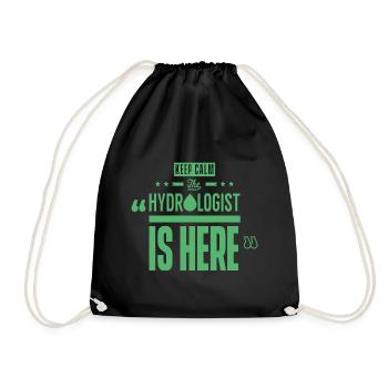 Bleib ruhig der Hydrologe ist hier Beruf Hydrologi - Drawstring Bag - black - Front