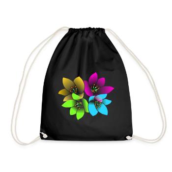 Fleurs Fleurs Floral Floral Floral Bouquet Floral - Sac de sport léger - noir - Devant