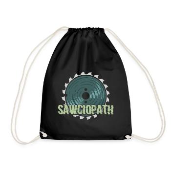 Sawciopath Drôle menuisier menuisier charpentier - Sac de sport léger - noir - Devant