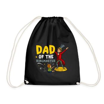 Circus Birthday Party Papa Theme Ringmaster - Drawstring Bag - black - Front