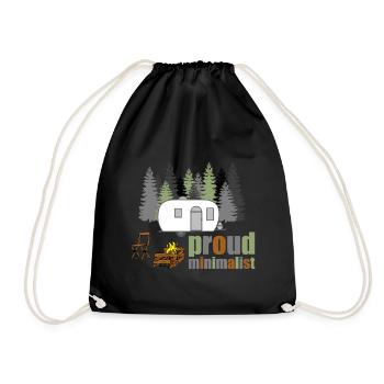 Camping minimalist - Drawstring Bag - black - Front