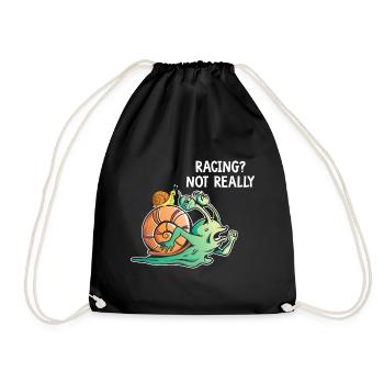 Snails Lovers Race Snail Owners Sluggish - Drawstring Bag - black - Front