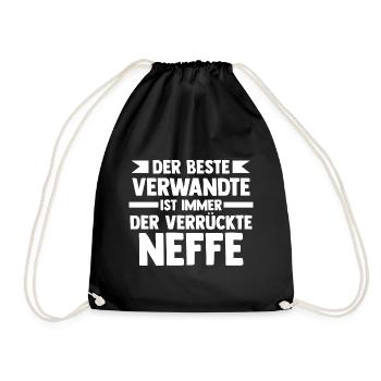 Onkel Tante Neffe - Turnbeutel - Schwarz - Vorne