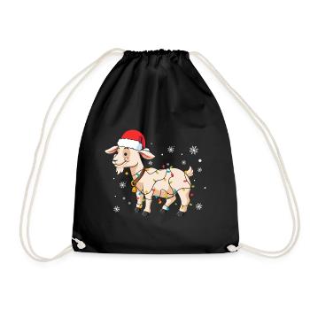 Noël de chèvre - Sac de sport léger - noir - Devant