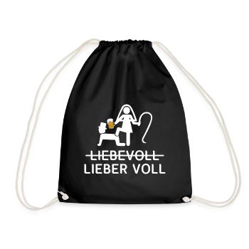 Liebevoll Lieber Voll Gruppen - Turnbeutel - Schwarz - Vorne