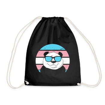 Transgender Panda - Turnbeutel - Schwarz - Vorne