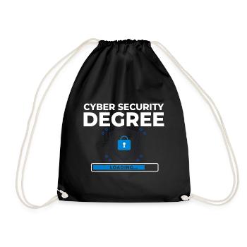 Cyber Security Information Computer Sicherheit - Turnbeutel - Schwarz - Vorne