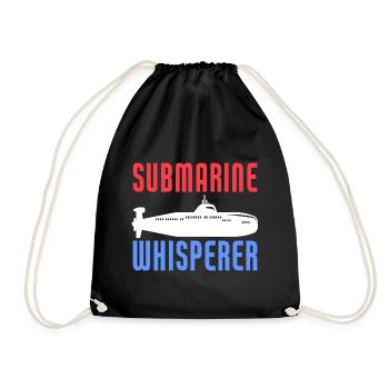 Submarine Whisperer Funny Submariner Veteran - Drawstring Bag - black - Front
